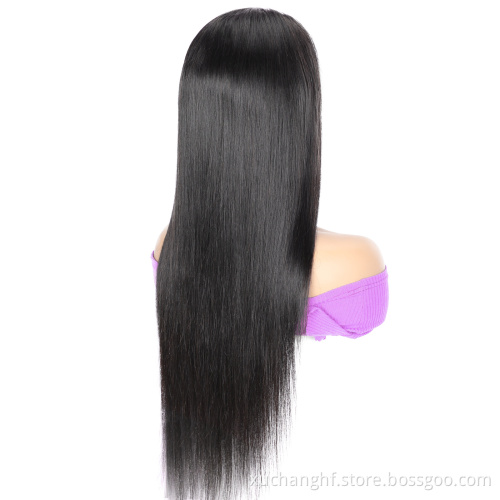 Unprocessed Brazilian Virgin Human Hair Lace Wig Vendor Wholesale Full Transparent HD Lace Front Closure 4x4 Loose Deep Wave Wig